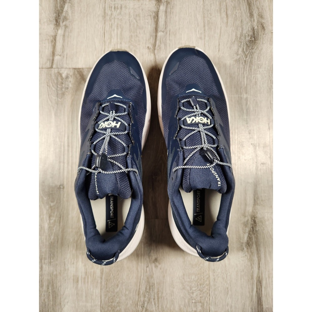 Hoka One One Men's Navy Blue and White Athletic Running Shoes - Picture 4 of 8